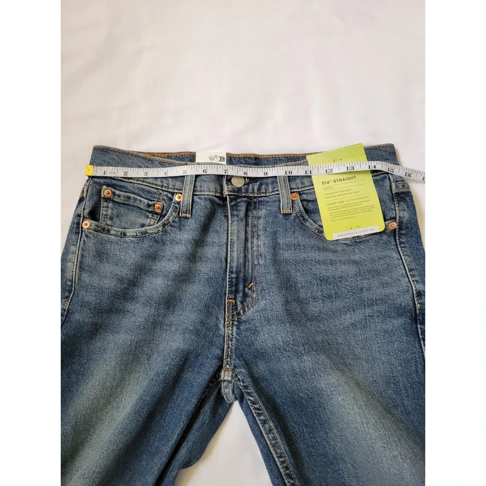 Levis‎ 514 Jeans Mens 30x32 Blue Denim Straight Stretch Leg Flex Eco Performance